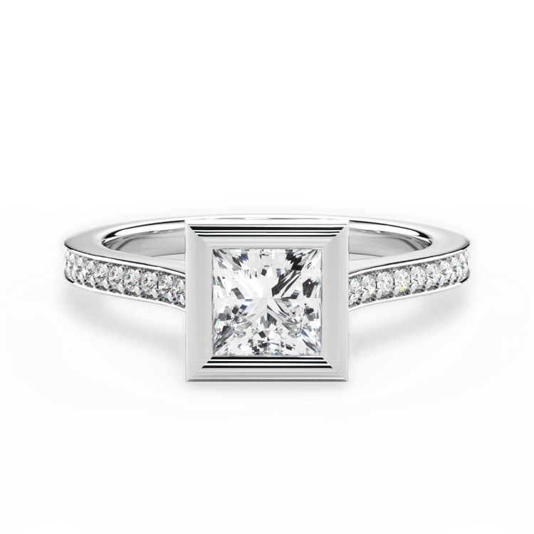 14kt White Gold/18kt White Gold/Platinum/princess/top sku 1PCZ4725