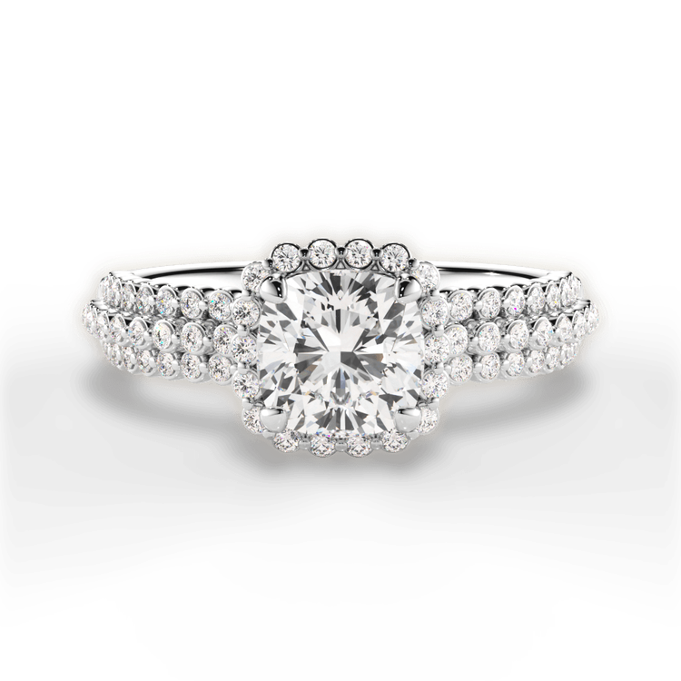 14kt White Gold/18kt White Gold/Platinum/cushion/top sku 1CUZ1506