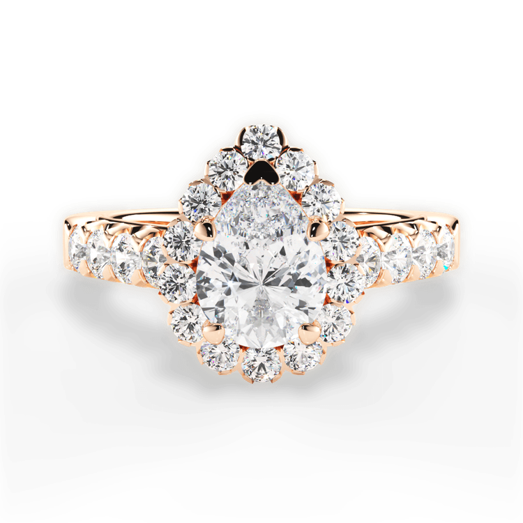 14kt Rose Gold/18kt Rose Gold/pear/top sku 1PZ2816