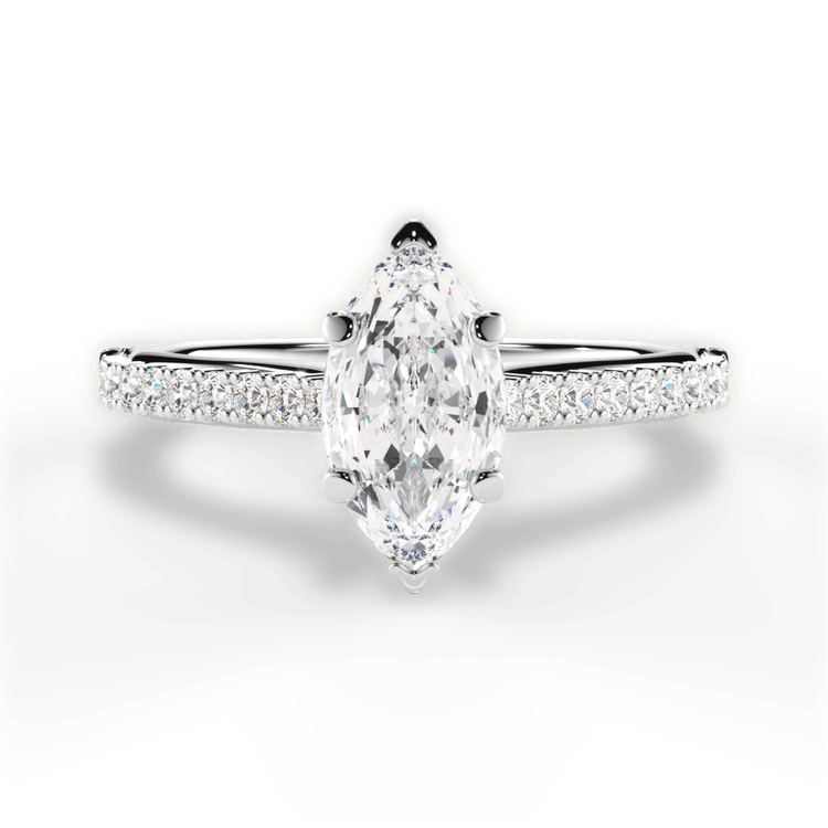 14kt White Gold/18kt White Gold/Platinum/marquise/top sku 1MZ2498