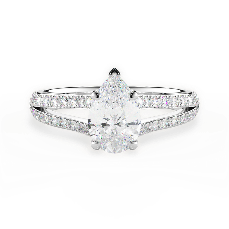 14kt White Gold/18kt White Gold/Platinum/pear/top sku 1PZ2488