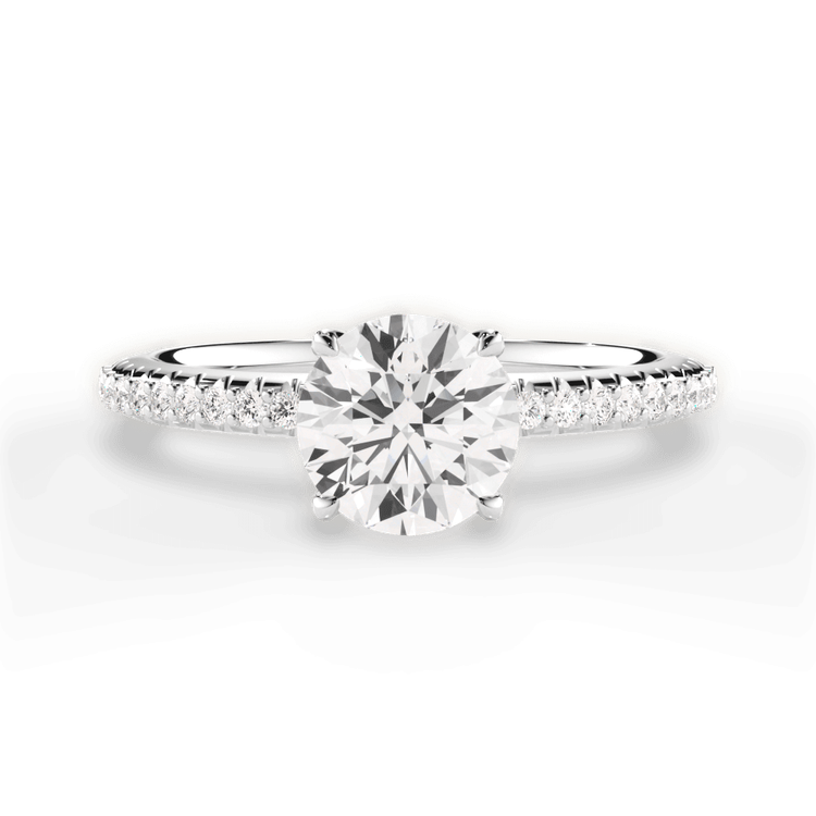 14kt White Gold/18kt White Gold/Platinum/round/top sku 1RZ4777
