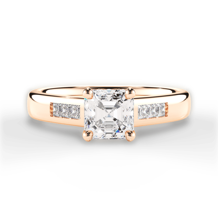 14kt Rose Gold/18kt Rose Gold/asscher/top sku 1ASZ1193