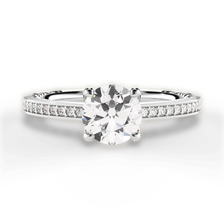 14kt White Gold/18kt White Gold/Platinum/round/top sku 1RZ4170