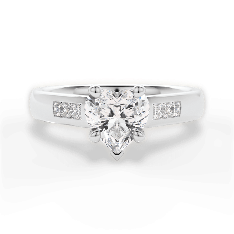 14kt White Gold/18kt White Gold/Platinum/heart/top sku 1HZ1193