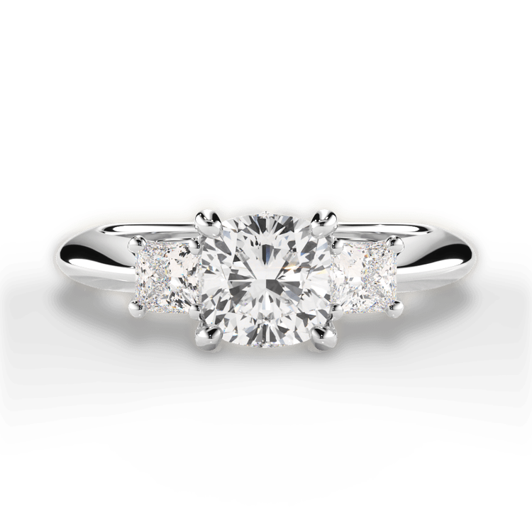 14kt White Gold/18kt White Gold/Platinum/cushion/top sku 1CUZ1237P