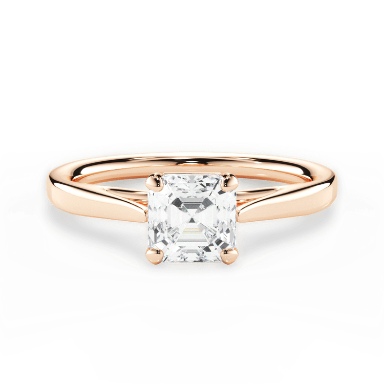 14kt Rose Gold/18kt Rose Gold/asscher/top sku 1ASZ1407