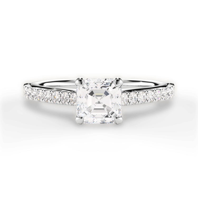 14kt White Gold/18kt White Gold/Platinum/asscher/top sku 1ASZ2498