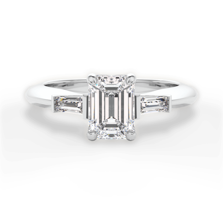 14kt White Gold/18kt White Gold/Platinum/emerald/top sku 1ECZ1013