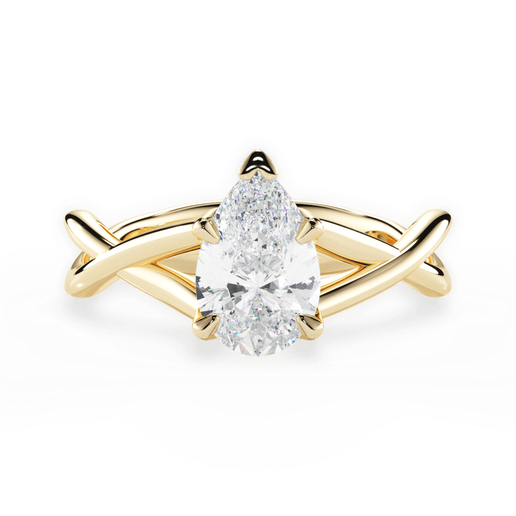 14kt Yellow Gold/18kt Yellow Gold/pear/top sku 1PZ4706