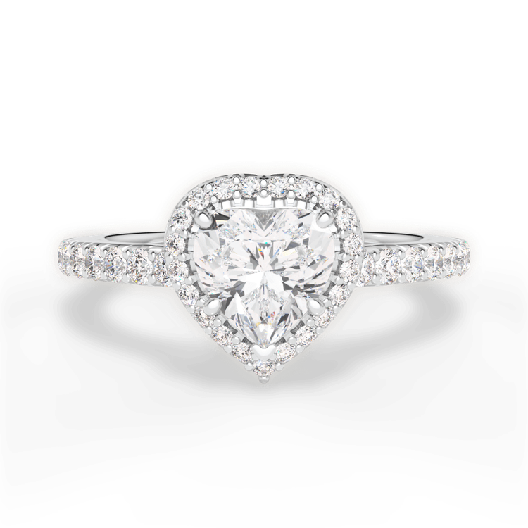 14kt White Gold/18kt White Gold/Platinum/heart/top sku 1HZ3705