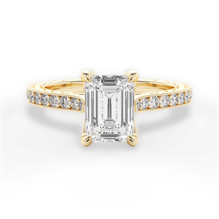 14kt Yellow Gold/18kt Yellow Gold/emerald/top sku 1ECZ2861