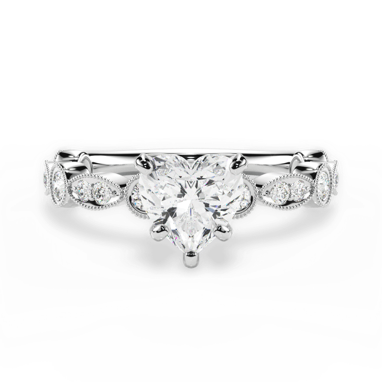 14kt White Gold/18kt White Gold/Platinum/heart/top sku 1HZ4718