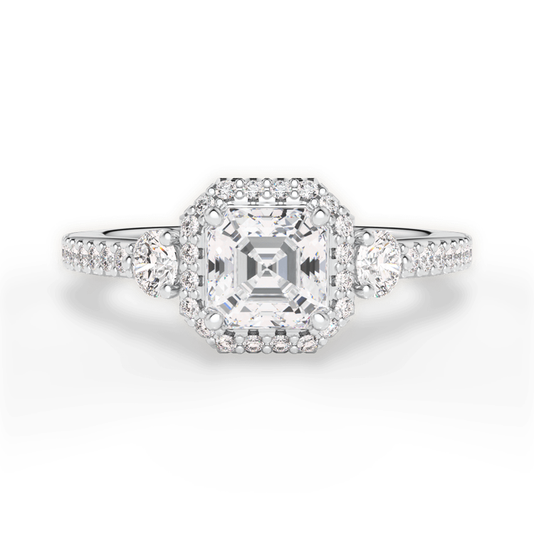 14kt White Gold/18kt White Gold/Platinum/asscher/top sku 1ASZ3701