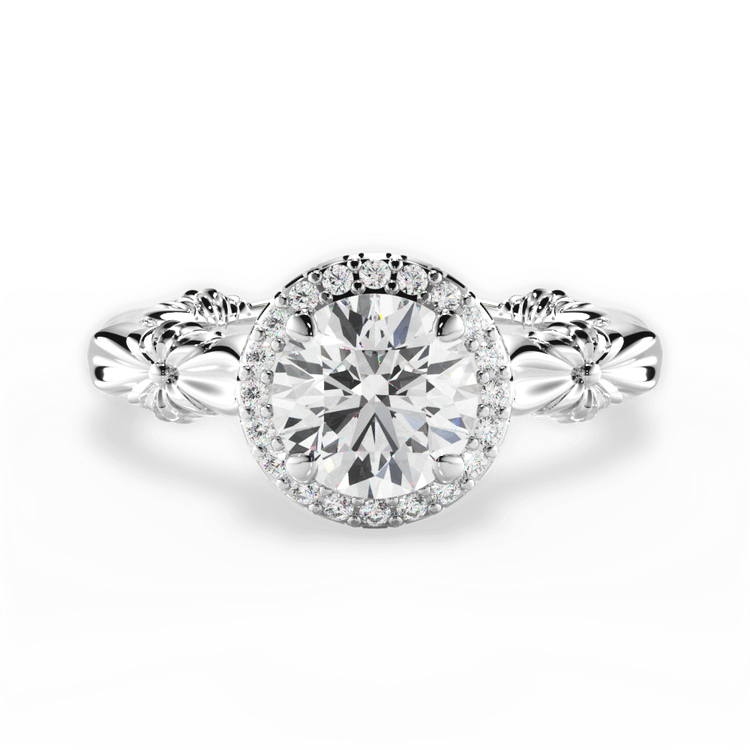 14kt White Gold/18kt White Gold/Platinum/round/top sku 1RZ4723
