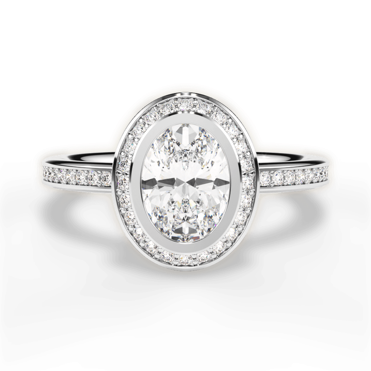 14kt White Gold/18kt White Gold/Platinum/oval/top sku 1OZ1694