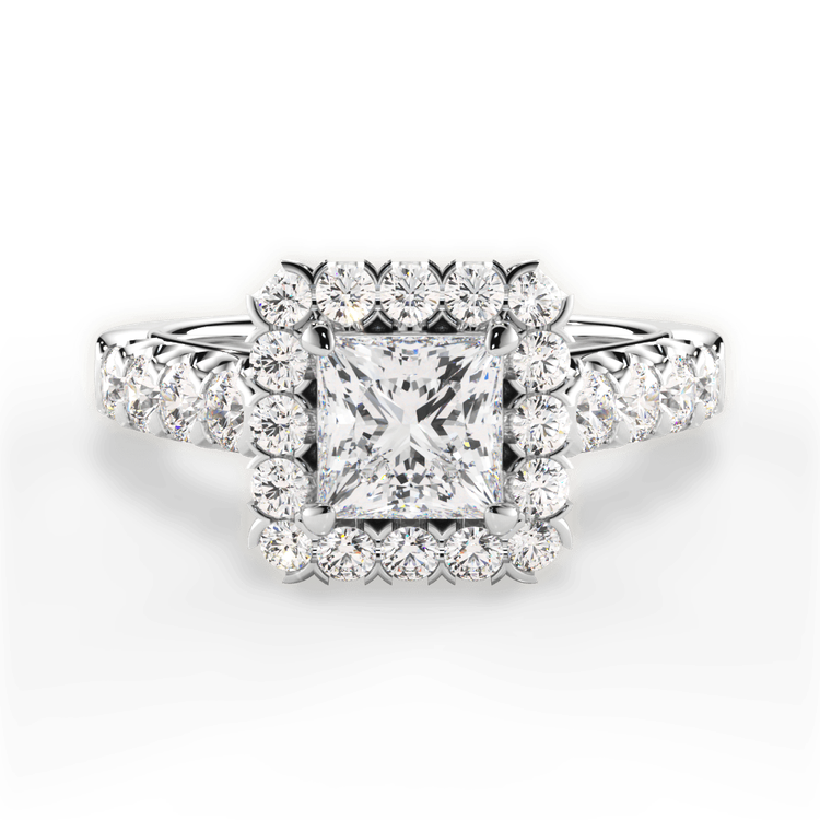 14kt White Gold/18kt White Gold/Platinum/princess/top sku 1PCZ2816