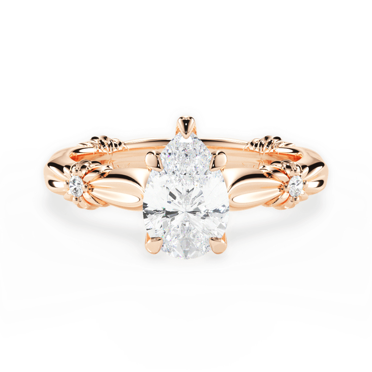 14kt Rose Gold/18kt Rose Gold/pear/top sku 1PZ4754