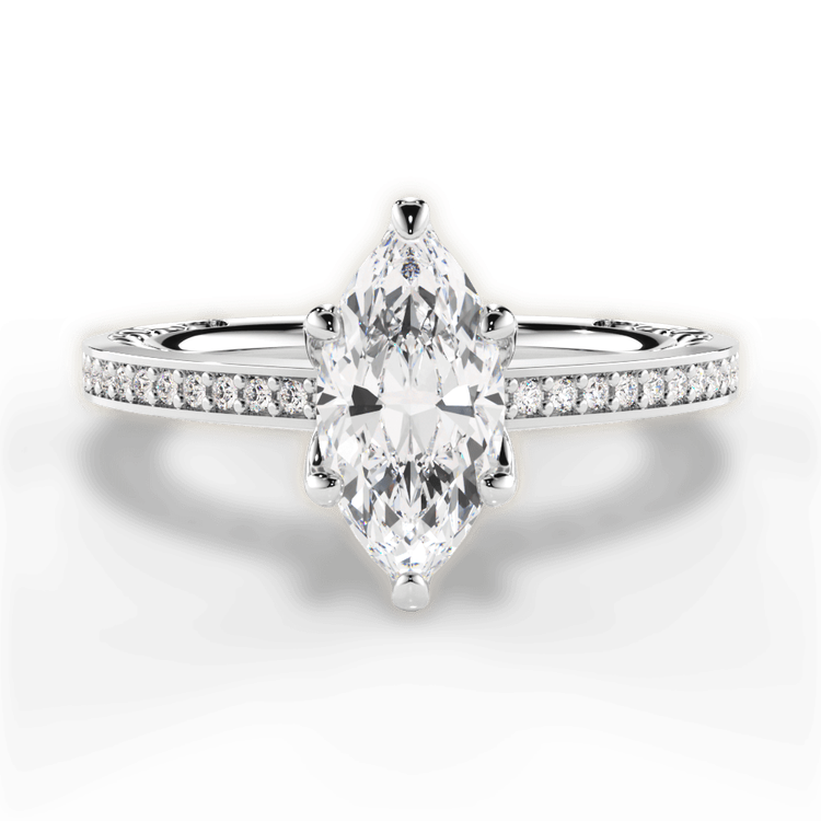 14kt White Gold/18kt White Gold/Platinum/marquise/top sku 1MZ4170