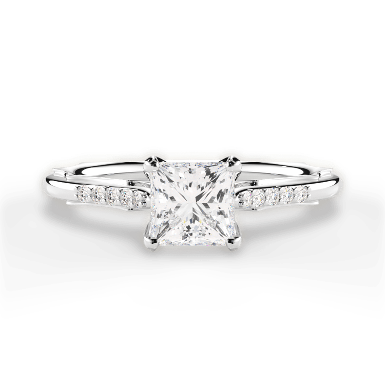 14kt White Gold/18kt White Gold/Platinum/princess/top sku 1PCZ2841