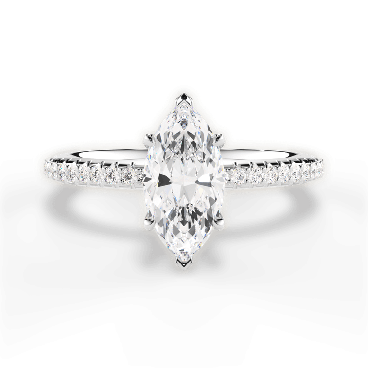 14kt White Gold/18kt White Gold/Platinum/marquise/top sku 1MZ4777