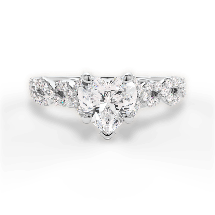 14kt White Gold/18kt White Gold/Platinum/heart/top sku 1HZ1317