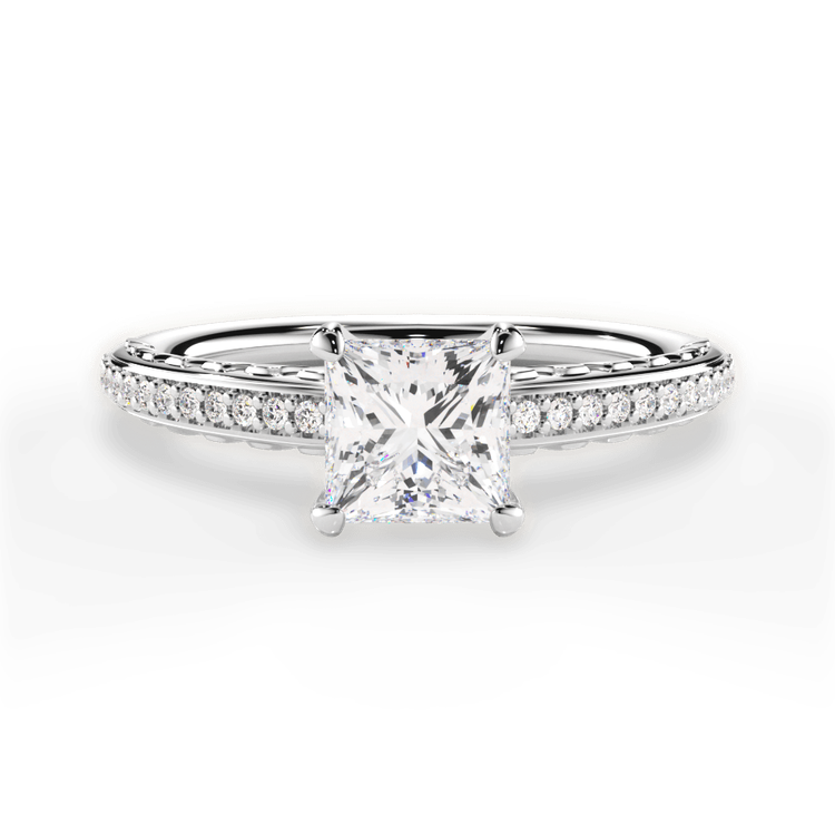 14kt White Gold/18kt White Gold/Platinum/princess/top sku 1PCZ2851