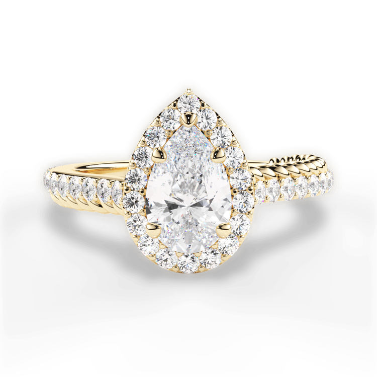 14kt Yellow Gold/18kt Yellow Gold/pear/top sku 1PZ1520