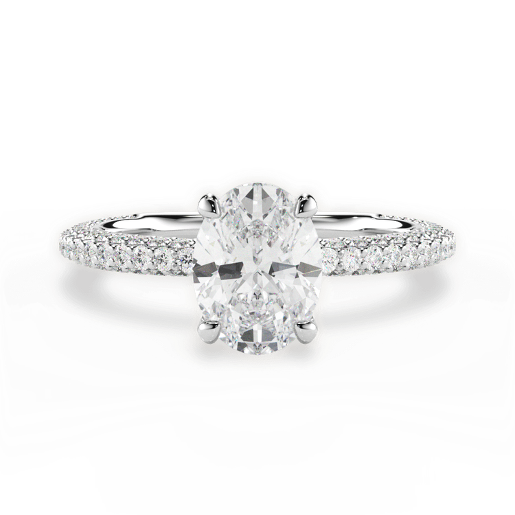 14kt White Gold/18kt White Gold/Platinum/oval/top sku 1OZ1411