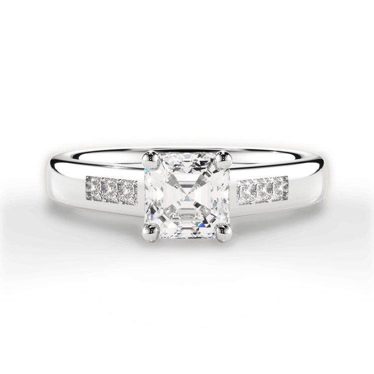 14kt White Gold/18kt White Gold/Platinum/asscher/top sku 1ASZ1193