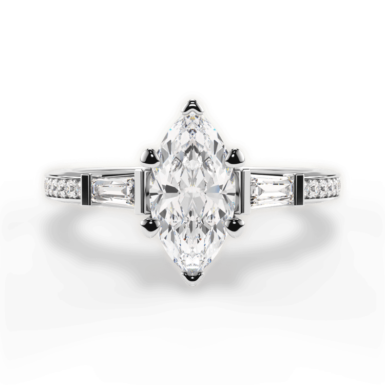 14kt White Gold/18kt White Gold/Platinum/marquise/top sku 1MZ3051