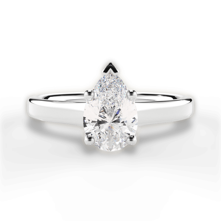 14kt White Gold/18kt White Gold/Platinum/pear/top sku 1PZ1178