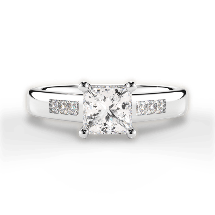 14kt White Gold/18kt White Gold/Platinum/princess/top sku 1PCZ1193