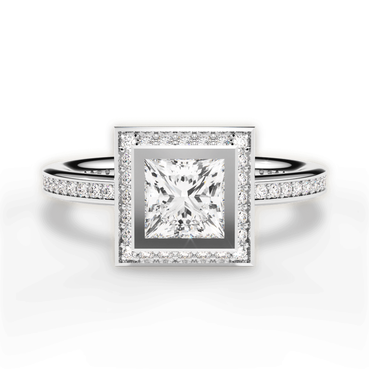 14kt White Gold/18kt White Gold/Platinum/princess/top sku 1PCZ1694