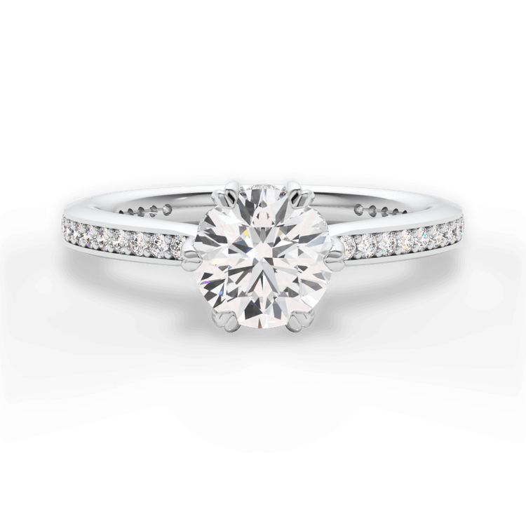 14kt White Gold/18kt White Gold/Platinum/round/top sku 1RZ3268