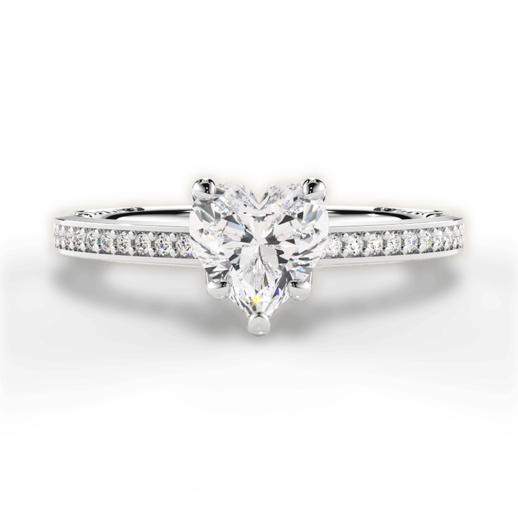 14kt White Gold/18kt White Gold/Platinum/heart/top sku 1HZ4170