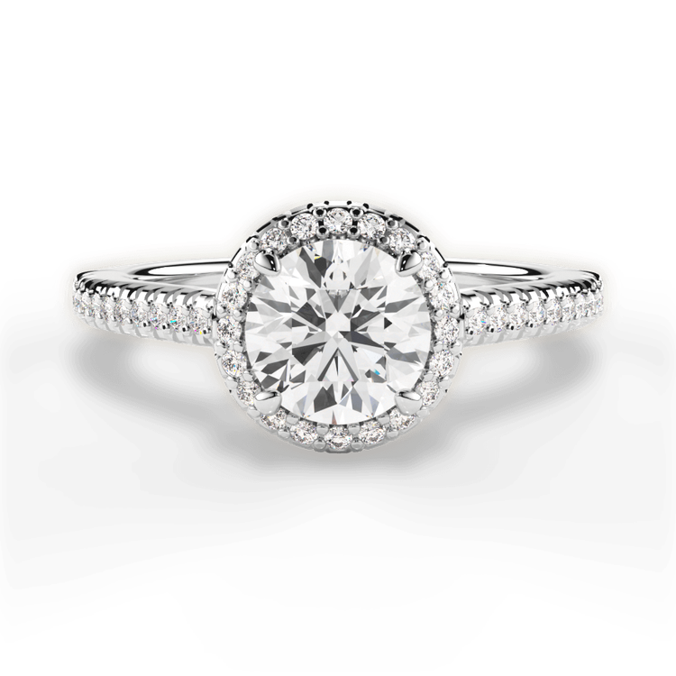 14kt White Gold/18kt White Gold/Platinum/round/top sku 1RZ3702