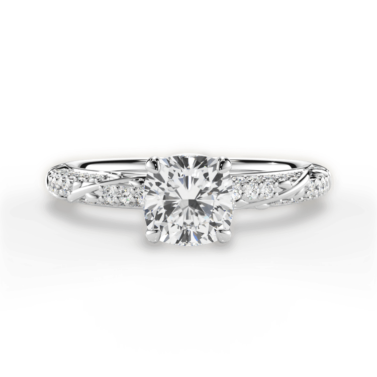 14kt White Gold/18kt White Gold/Platinum/cushion/top sku 1CUZ4739