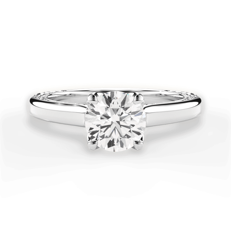 14kt White Gold/18kt White Gold/Platinum/round/top sku 1RZ2828