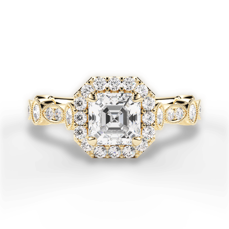 14kt Yellow Gold/18kt Yellow Gold/asscher/top sku 1ASZ4742