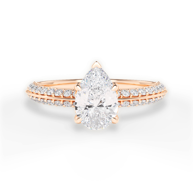 14kt Rose Gold/18kt Rose Gold/pear/top sku 1PZ4770