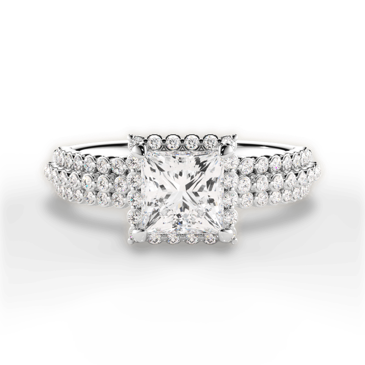 14kt White Gold/18kt White Gold/Platinum/princess/top sku 1PCZ1506
