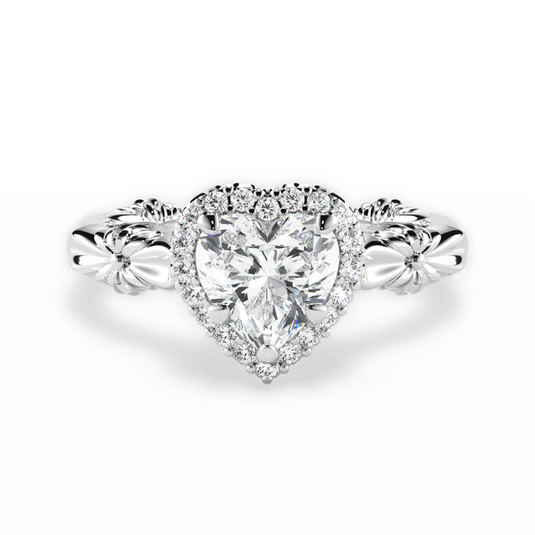 14kt White Gold/18kt White Gold/Platinum/heart/top sku 1HZ4723