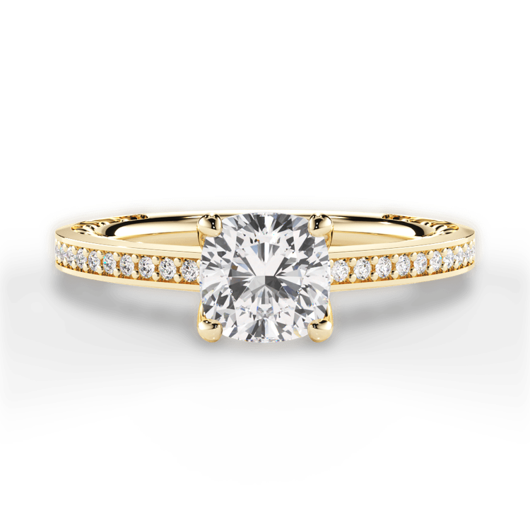 14kt Yellow Gold/18kt Yellow Gold/cushion/top sku 1CUZ4170