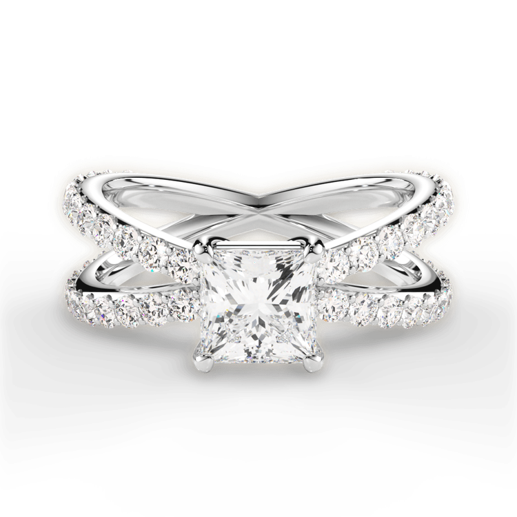 14kt White Gold/18kt White Gold/Platinum/princess/top sku 1PCZ1348