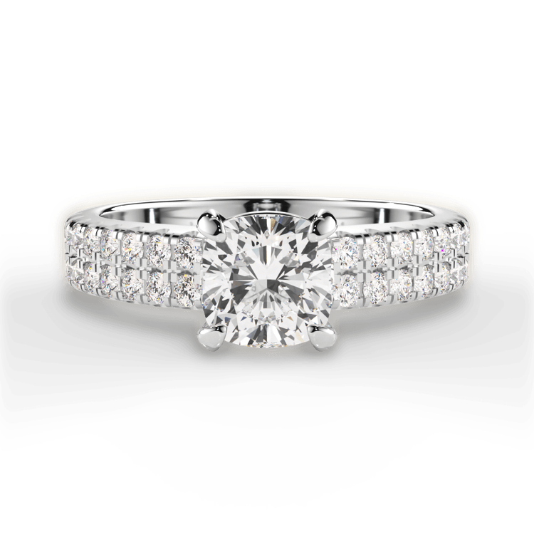 14kt White Gold/18kt White Gold/Platinum/cushion/top sku 1CUZ1324