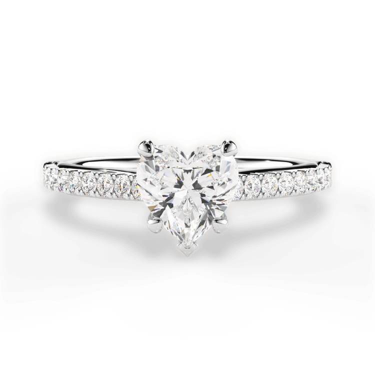 14kt White Gold/18kt White Gold/Platinum/heart/top sku 1HZ2498