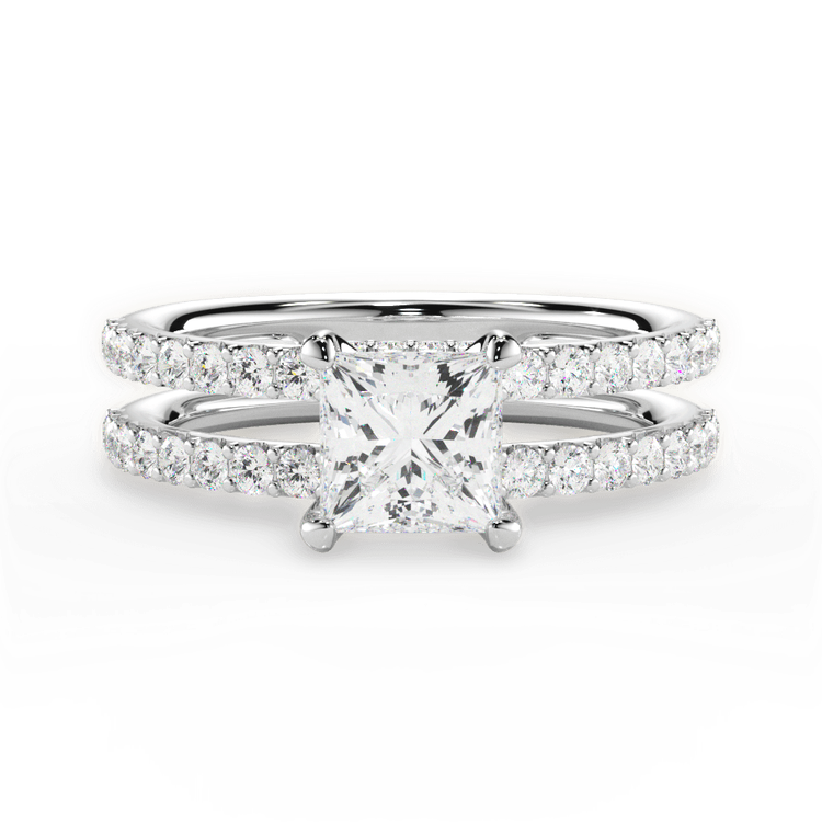 14kt White Gold/18kt White Gold/Platinum/princess/top sku 1PCZ1401