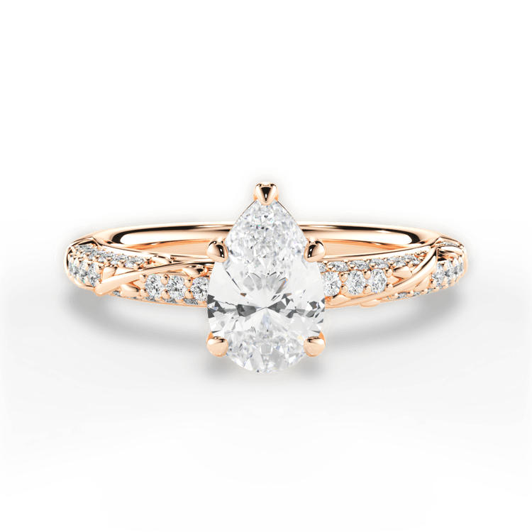 14kt Rose Gold/18kt Rose Gold/pear/top sku 1PZ4739