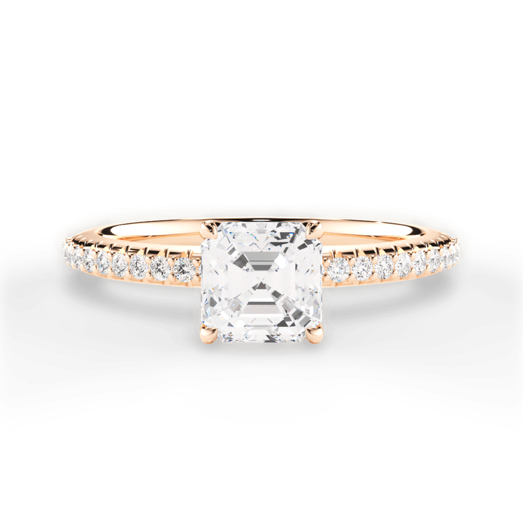 14kt Rose Gold/18kt Rose Gold/asscher/top sku 1ASZ4777